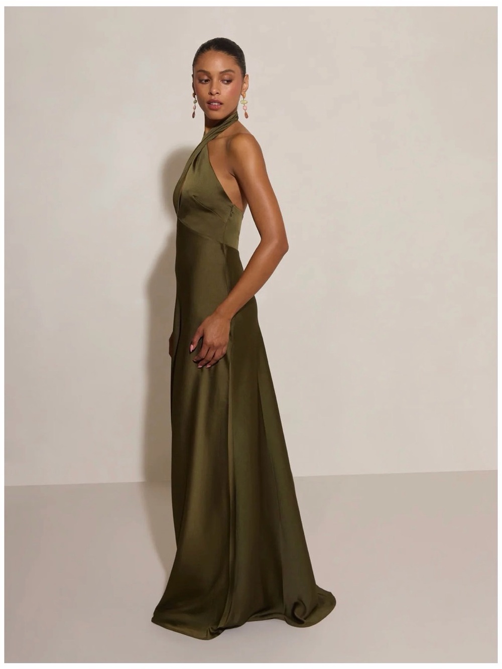 Park & Fifth Olive Green Emery Maxi Dress